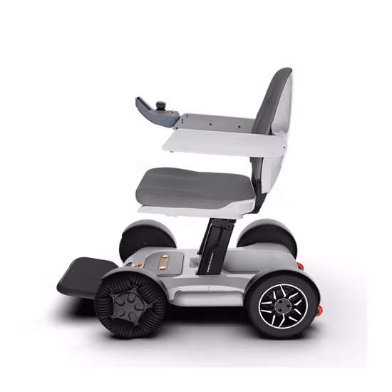 Zusammenklappbarer elektronischer Rollstuhl für Rehabilitationstherapie, Elektrorollstuhl mit hoher Rückenlehne und verstellbarer Rückenlehne für Behinderte und Behinderte